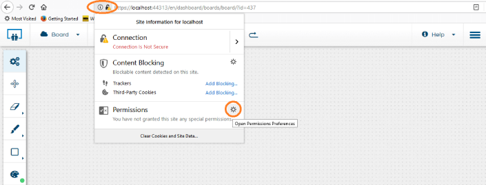 Autorizzazioni Firefox